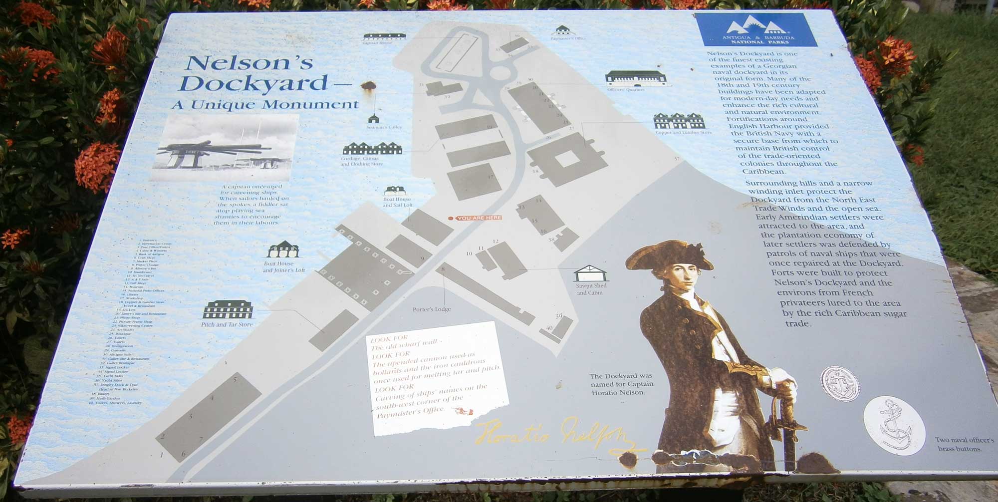 Nelsons Dockyard Map