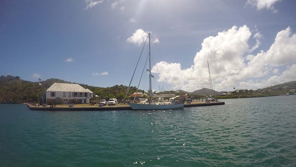 english harbour by boat