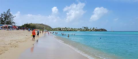 cruise ship valley church beach antigua