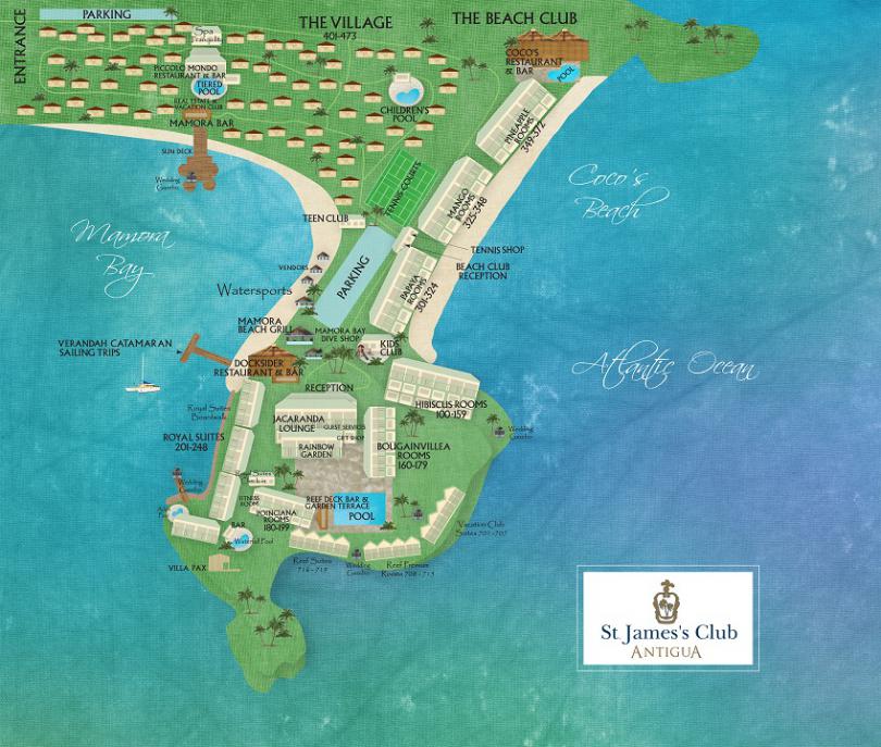 st james club resort map