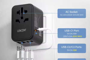 Lencent 65W Universal Travel Adapter