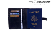 Premium Genuine Leather Apple AirTag Passport Holder With RFID Theft Protection