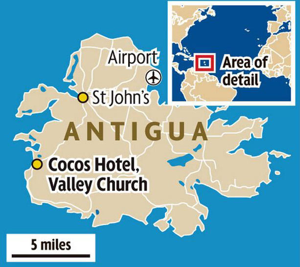 cocos hotel antigua location map