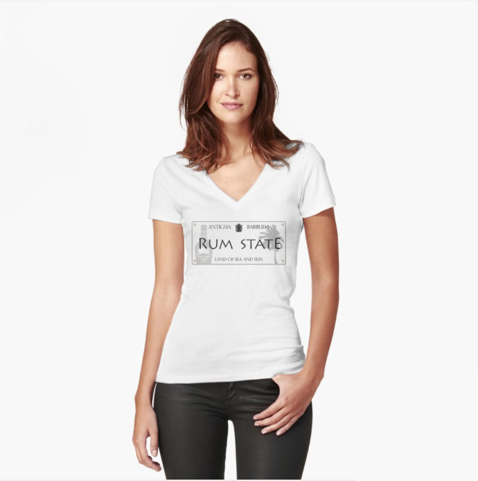 Female Rum State V Neck